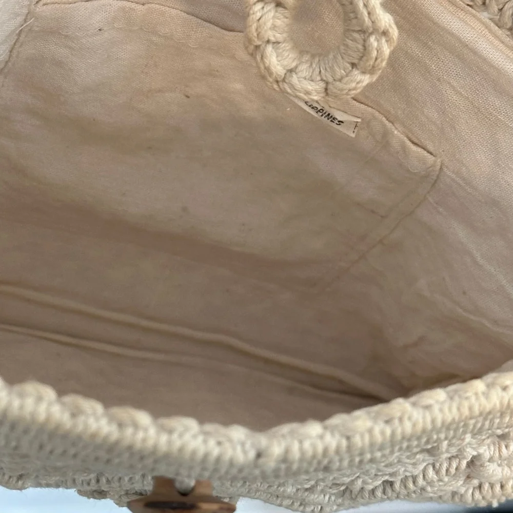 Vintage Crochet Shoulder Bag | Boho Knit Summer Purse - Picture 6 of 6